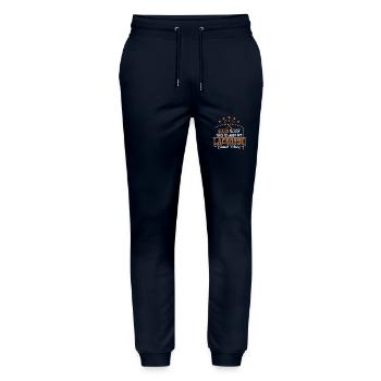 Lacrosse Coach Gift Lax Sticks Funny Coach Voice - Stanley/Stella Mover Unisex Organic Jogging Trousers - navy - Front - Marisol (170cm) & Nik (191cm)