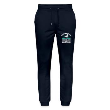 Thoroughbred Horse Racing Riding Equestian Horses - Stanley/Stella Mover Unisex Organic Jogging Trousers - navy - Front - Marisol (170cm) & Nik (191cm)