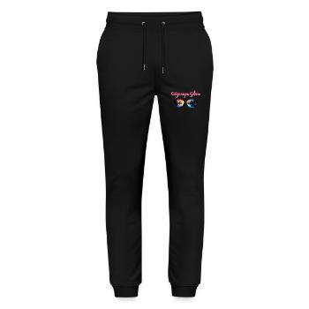 Cityscape Glow, Sunglasses - Stanley/Stella Mover Unisex Organic Jogging Trousers - black - Front - Marisol (170cm) & Nik (191cm)