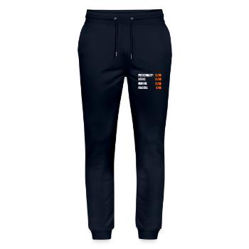 Lustiges Finger Amputierten Shirt - Stanley/Stella Unisex Bio Jogginghose Mover  - Navy - Vorne - Marisol (170cm) & Nik (191cm)