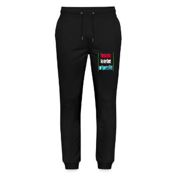 Tamburello Wo der Beat auf den Sport trifft - Stanley/Stella Unisex Bio Jogginghose Mover  - Schwarz - Vorne - Marisol (170cm) & Nik (191cm)