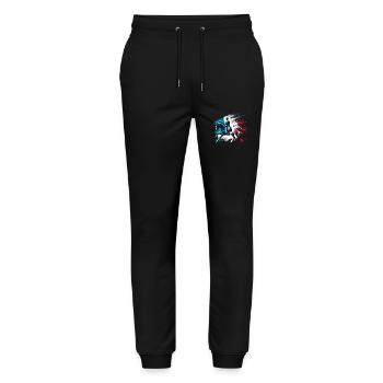 Entraîneur de compétition équestre en France - Pantalon de jogging bio MOVER Stanley/Stella unisexe - noir - Devant - Marisol (170cm) & Nik (191cm)