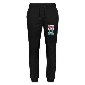 Pilates Instructor Teacher Coffee - Stanley/Stella Mover Unisex Organic Jogging Trousers - black - Front - Marisol (170cm) & Nik (191cm)