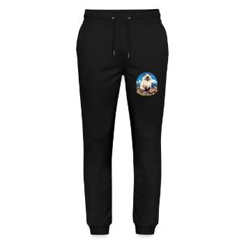Birman Cat Birma Katze - Stanley/Stella Unisex Bio Jogginghose Mover  - Schwarz - Vorne - Marisol (170cm) & Nik (191cm)