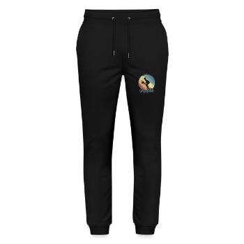 Joueur de padel Tennis - Pantalon de jogging bio MOVER Stanley/Stella unisexe - noir - Devant - Marisol (170cm) & Nik (191cm)