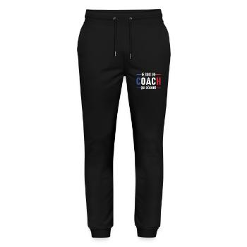 Je suis un coach qui déchire entraineur coach - Pantalon de jogging bio MOVER Stanley/Stella unisexe - noir - Devant - Marisol (170cm) & Nik (191cm)