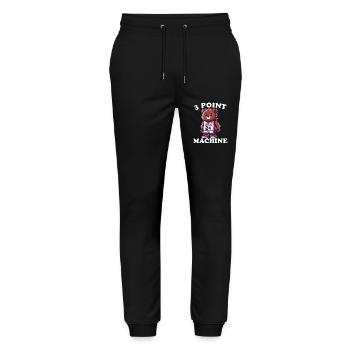 3 Point Machine Basketball - Stanley/Stella Mover Unisex Organic Jogging Trousers - black - Front - Marisol (170cm) & Nik (191cm)