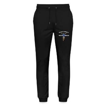 THIS BIKE IS POWERED BY POSITIVE THINKING - Stanley/Stella Mover Unisex Organic Jogging Trousers - black - Front - Marisol (170cm) & Nik (191cm)