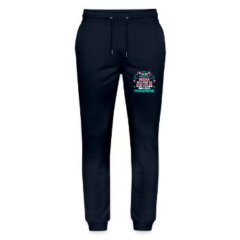 Mom Mother's Day Mom - Stanley/Stella Mover Unisex Organic Jogging Trousers - navy - Front - Marisol (170cm) & Nik (191cm)