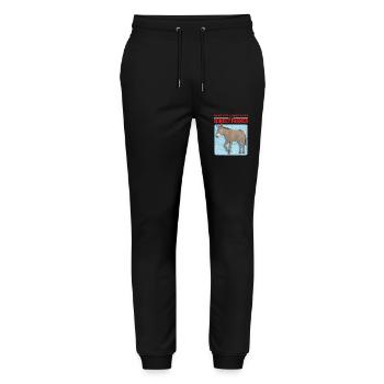 Esel Eselbesitzer Eselliebhaber Geschenk - Stanley/Stella Unisex Bio Jogginghose Mover  - Schwarz - Vorne - Marisol (170cm) & Nik (191cm)