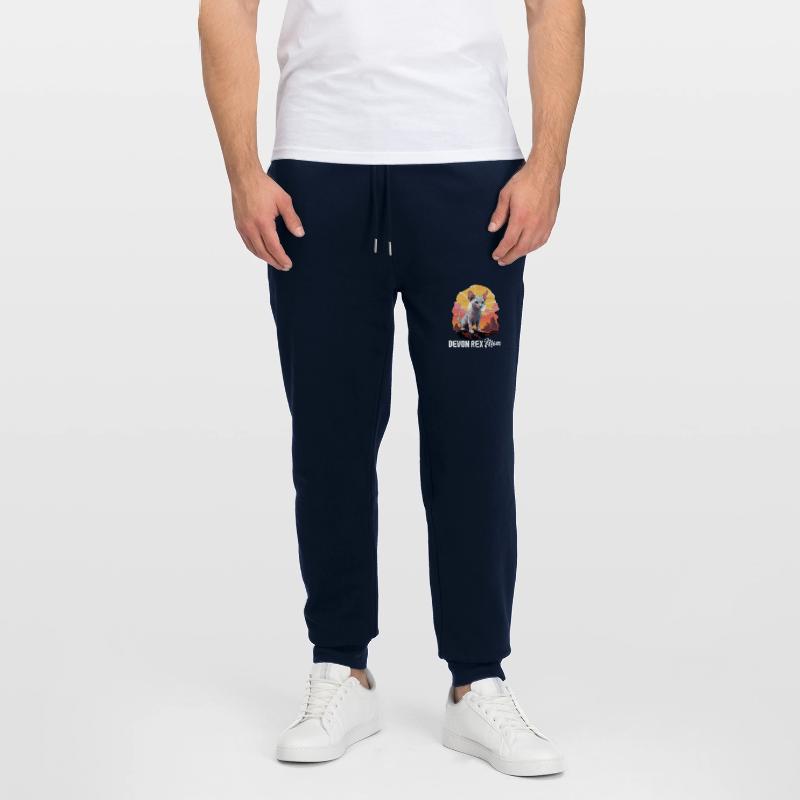 Devon Rex Kitten Devon Rex Cat Stanley/Stella Mover Unisex Organic Jogging Trousers