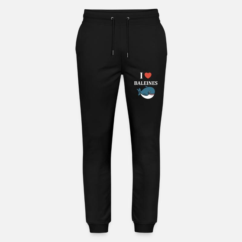 Baleines bleu Amour baleine - Pantalon de jogging bio MOVER Stanley/Stella unisexe - noir
