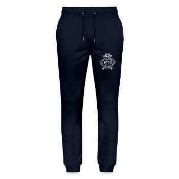 One of a Kind November 1976 Birthday - Stanley/Stella Mover Unisex Organic Jogging Trousers - navy - Front - Marisol (170cm) & Nik (191cm)