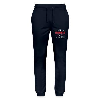 That's a horrible idea when - Stanley/Stella Mover Unisex Organic Jogging Trousers - navy - Front - Marisol (170cm) & Nik (191cm)