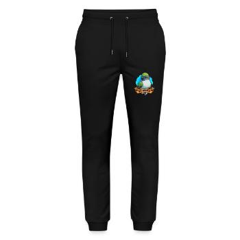 Homing Pigeon Be Weird Always Loves Pigeon Racing - Stanley/Stella Unisex Bio Jogginghose Mover  - Schwarz - Vorne - Marisol (170cm) & Nik (191cm)