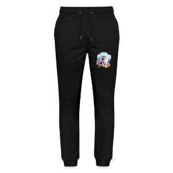 Persian Cat Perserkatze - Stanley/Stella Mover Unisex Organic Jogging Trousers - black - Front - Marisol (170cm) & Nik (191cm)