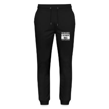 Je suis cette légende pour Max - Pantalon de jogging bio MOVER Stanley/Stella unisexe - noir - Devant - Marisol (170cm) & Nik (191cm)