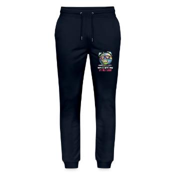 Heats Up Earths Down Lets Turn It Around - Stanley/Stella Mover Unisex Organic Jogging Trousers - navy - Front - Marisol (170cm) & Nik (191cm)