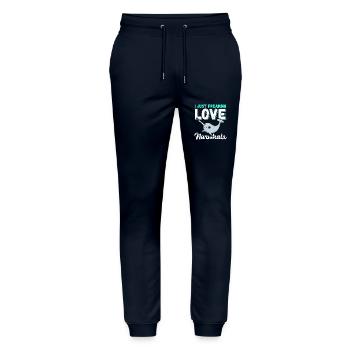 Narwal Wal Narwale Wale Narwhal Geschenk - Stanley/Stella Unisex Bio Jogginghose Mover  - Navy - Vorne - Marisol (170cm) & Nik (191cm)
