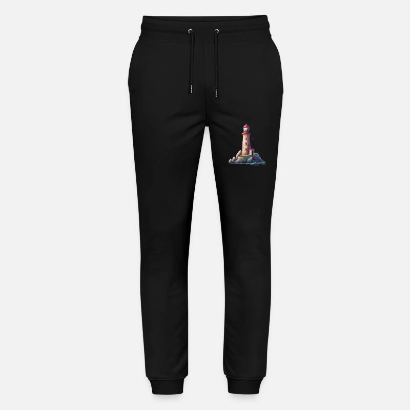 Phare sur la côte rocheuse - Pantalon de jogging bio MOVER Stanley/Stella unisexe - noir