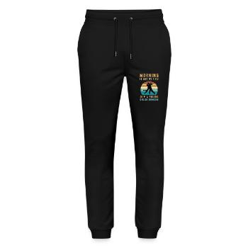 Salsa Dancer Morning Is Not My Time Salsa Music - Pantalon de jogging bio MOVER Stanley/Stella unisexe - noir - Devant - Marisol (170cm) & Nik (191cm)