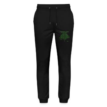 Save the World Plant Trees, Arbor Day is Everyday - Stanley/Stella Mover Unisex Organic Jogging Trousers - black - Front - Marisol (170cm) & Nik (191cm)