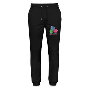 Crochet Crochet Yarn Crochet Crochet Gift - Stanley/Stella Mover Unisex Organic Jogging Trousers - black - Front - Marisol (170cm) & Nik (191cm)