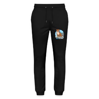 Weasel Mouse Weasel Dwarf Weasel Gift - Stanley/Stella Mover Unisex Organic Jogging Trousers - black - Front - Marisol (170cm) & Nik (191cm)