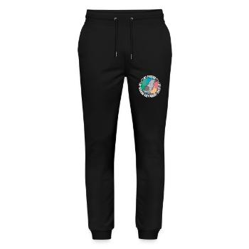 Perroquet gris d’Afrique Ma passion Mon ornithologue - Pantalon de jogging bio MOVER Stanley/Stella unisexe - noir - Devant - Marisol (170cm) & Nik (191cm)
