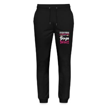 Joueur de bingo Vin tout ce qu’il y a dedans - Pantalon de jogging bio MOVER Stanley/Stella unisexe - noir - Devant - Marisol (170cm) & Nik (191cm)