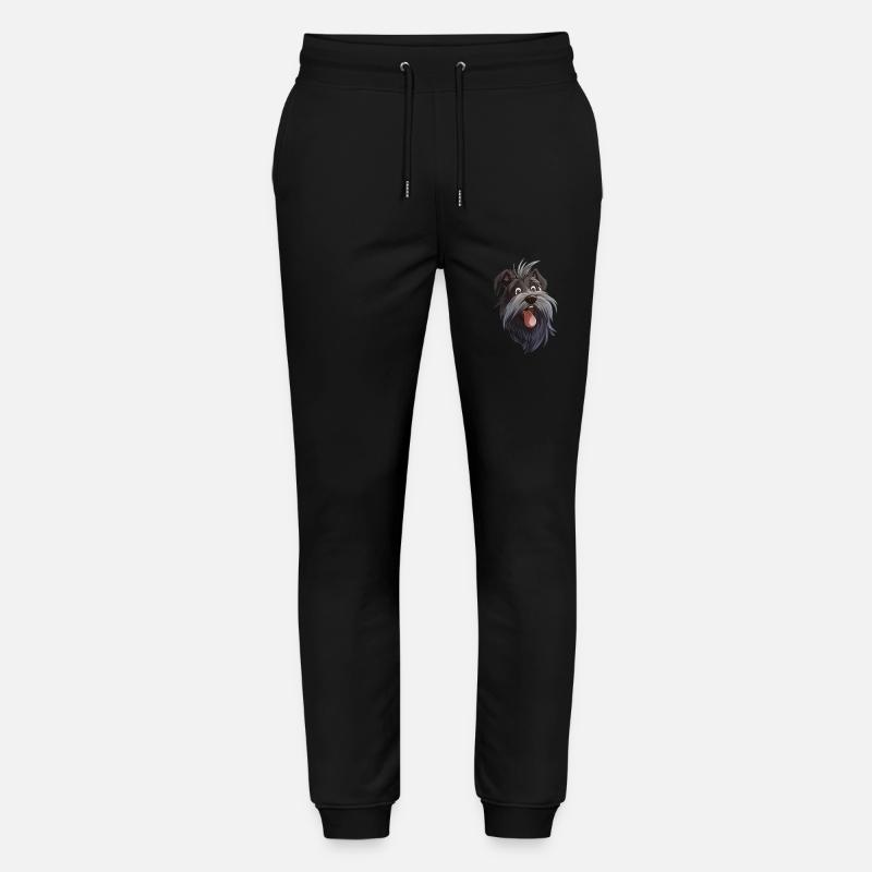 Skye Terrier | Cartoon Artwork - Stanley/Stella Mover Unisex Organic Jogging Trousers - black