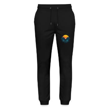 Sunrise nature idyll with birds - Stanley/Stella Mover Unisex Organic Jogging Trousers - black - Front - Marisol (170cm) & Nik (191cm)
