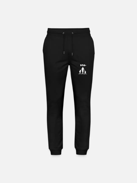Dad² 2 Children White - Stanley/Stella Mover Unisex Organic Jogging Trousers - black