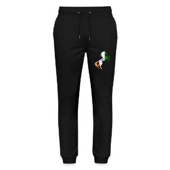 T-Shirt Drapeau Inde Licorne Magique Licorne Indienne - Pantalon de jogging bio MOVER Stanley/Stella unisexe - noir - Devant - Marisol (170cm) & Nik (191cm)