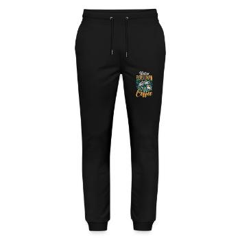 Walleye Fisherman Before Boating Coffee Lover - Stanley/Stella Unisex Bio Jogginghose Mover  - Schwarz - Vorne - Marisol (170cm) & Nik (191cm)