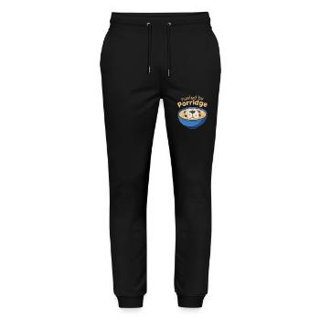 Funny Porridge Healthy Food Oatmeal Breakfast - Stanley/Stella Mover Unisex Organic Jogging Trousers - black - Front - Marisol (170cm) & Nik (191cm)