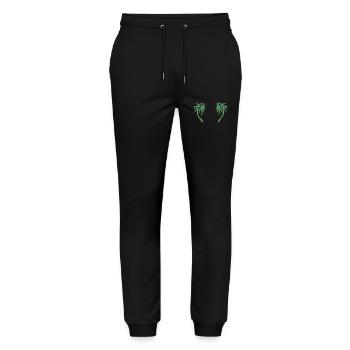 Ich brauche Urlaub - Stanley/Stella Unisex Bio Jogginghose Mover  - Schwarz - Vorne - Marisol (170cm) & Nik (191cm)