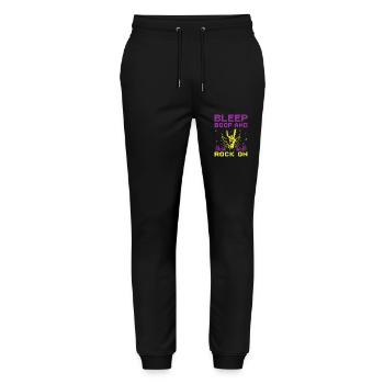 Chiptune Music Lover Groove to the Bleeps and Bloo - Stanley/Stella Mover Unisex Organic Jogging Trousers - black - Front - Marisol (170cm) & Nik (191cm)