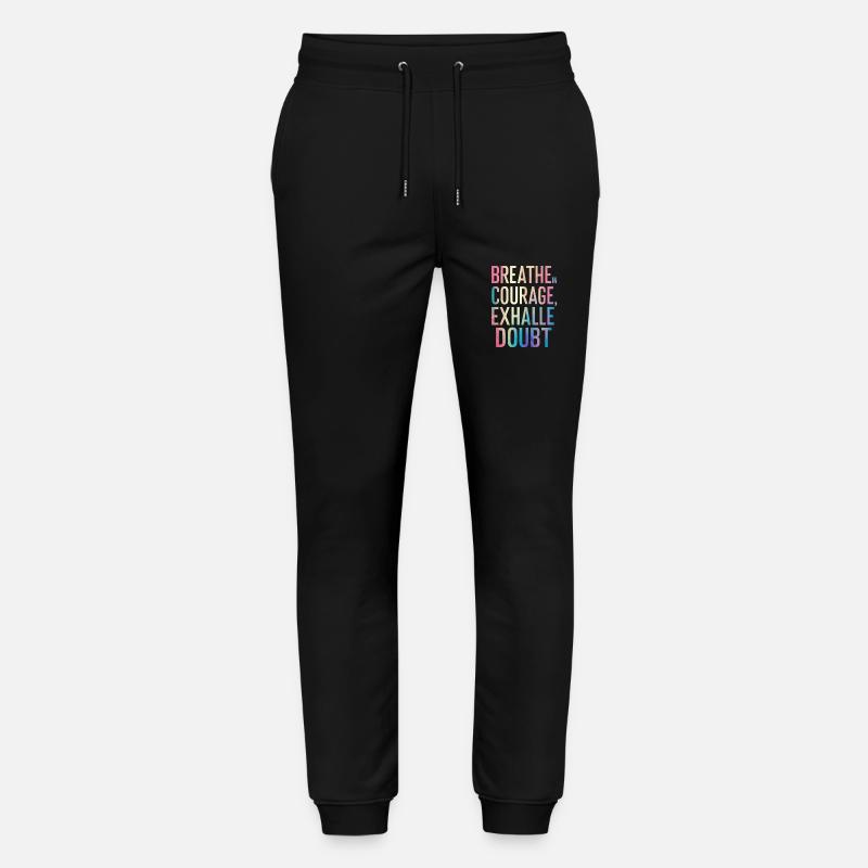 in courage from doubt - Stanley/Stella Mover Unisex Organic Jogging Trousers - black
