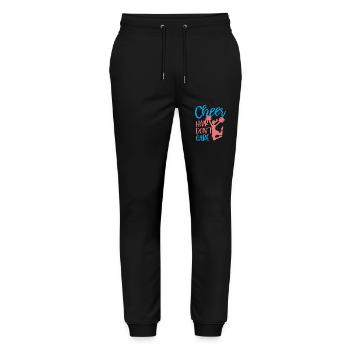 Cheer Hair Don't Care Cheerleader Cheerleading - Stanley/Stella Mover Unisex Organic Jogging Trousers - black - Front - Marisol (170cm) & Nik (191cm)