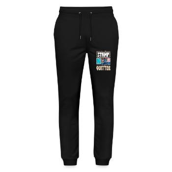 Dedicated Philatelist: Not Quitting, Just Collecti - Stanley/Stella Mover Unisex Organic Jogging Trousers - black - Front - Marisol (170cm) & Nik (191cm)
