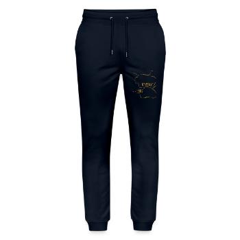 Kintsugi Art Pottery Cracks and Failures - Stanley/Stella Mover Unisex Organic Jogging Trousers - navy - Front - Marisol (170cm) & Nik (191cm)