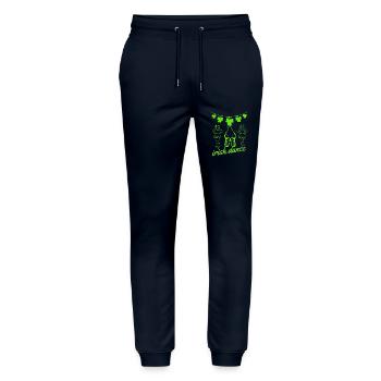 Irische Tanzschuhe Tänzer und Kleeblatt - Stanley/Stella Unisex Bio Jogginghose Mover  - Navy - Vorne - Marisol (170cm) & Nik (191cm)