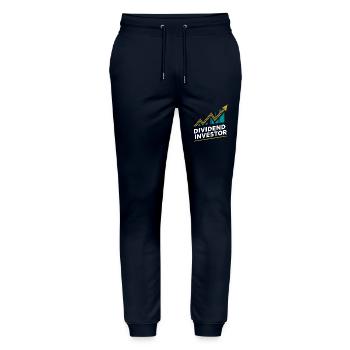 Funny Dividend Investor Financial Independence - Stanley/Stella Mover Unisex Organic Jogging Trousers - navy - Front - Marisol (170cm) & Nik (191cm)