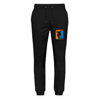 Parkour Sport Logo - Stanley/Stella Mover Unisex Organic Jogging Trousers - black - Front - Marisol (170cm) & Nik (191cm)