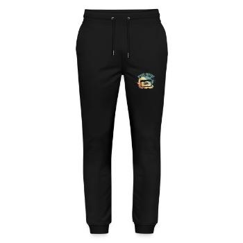 Pop Music R'n'B Cassette - Stanley/Stella Mover Unisex Organic Jogging Trousers - black - Front - Marisol (170cm) & Nik (191cm)