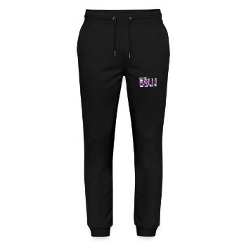 Fußball "Let`s kick Ball" - Stanley/Stella Unisex Bio Jogginghose Mover  - Schwarz - Vorne - Marisol (170cm) & Nik (191cm)