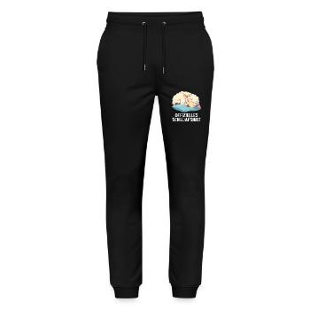 Official Sheep Shirt Official Sleep Shirt - Stanley/Stella Mover Unisex Organic Jogging Trousers - black - Front - Marisol (170cm) & Nik (191cm)