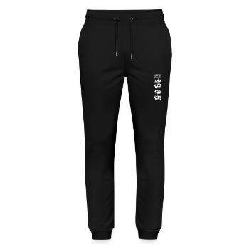 1965 Birthday Gift Idea Vintage Edition 1965 - Stanley/Stella Mover Unisex Organic Jogging Trousers - black - Front - Marisol (170cm) & Nik (191cm)