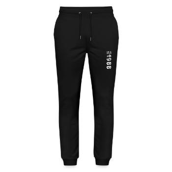 1988 Birthday Gift Idea Vintage Edition 1988 - Stanley/Stella Mover Unisex Organic Jogging Trousers - black - Front - Marisol (170cm) & Nik (191cm)